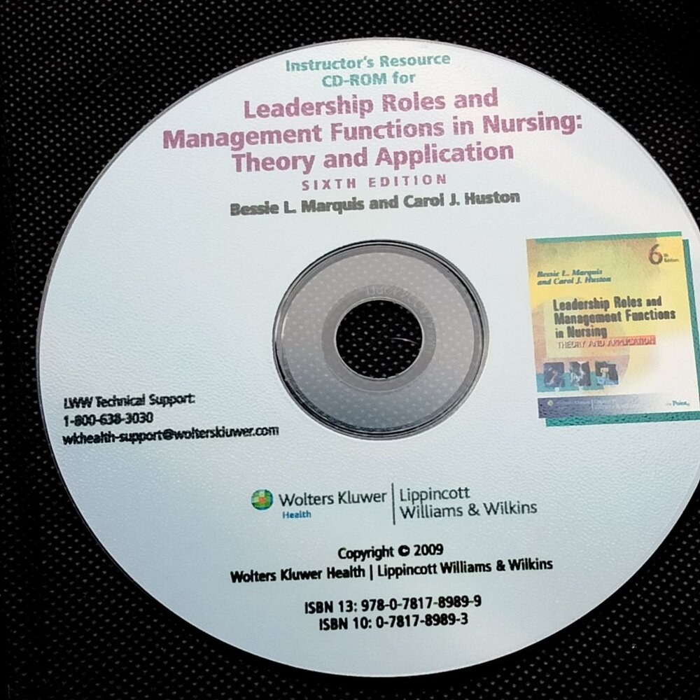 Leadership Roles Management Test Bank Nursing Theory Application Instructor CD